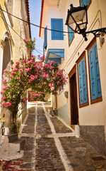 Lovely Greek street, Vathi, Samos
