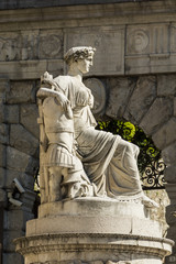 Statue of peace. Udine, Friuli, Italy