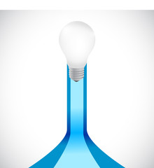 lines to light bulb illustration design