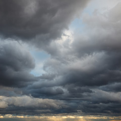 Natural background: stormy sky