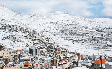 Mount Hermon and the Druze village of Majdal Shams