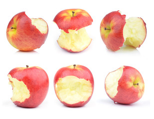 Red apple core on a white background © evegenesis