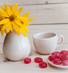 A beautiful arrangement of yellow flowers