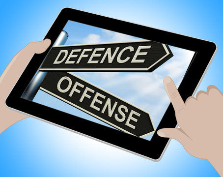 Defence Offense Tablet Shows Defending And Tactics