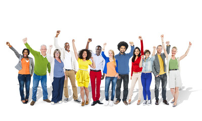 Obraz premium Group of People Hands Raising