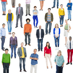 Fototapeta premium Group of Multiethnic Diverse Colorful People
