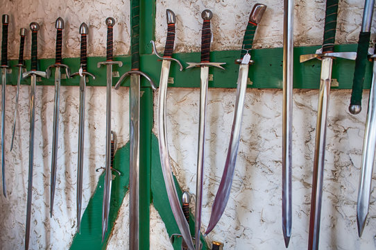 collection of ancient swords - Powered by Adobe