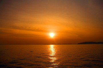 Sunset above the sea