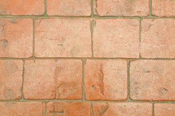 Red brick on the wall