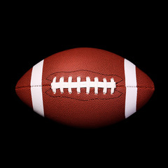 American Football Ball on black background
