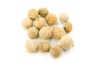 terminalia bellirica on white background