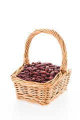 Fototapeta na wymiar Red beans kidney isolated on white background