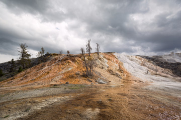 mineral deposits at Yellowstone