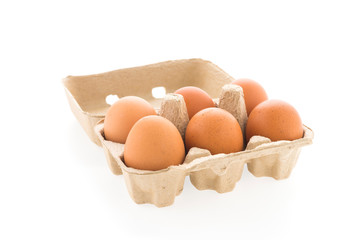 Eggs isolated on white background