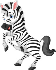 Naklejka na ściany i meble Cartoon zebra