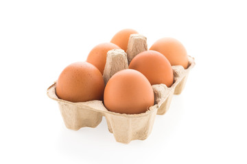 Eggs isolated on white background