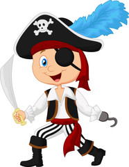 Cute cartoon pirate
