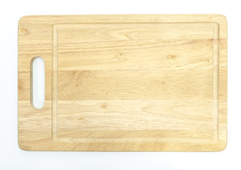 chopping board on white background