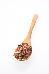Rice brown isolated on white background