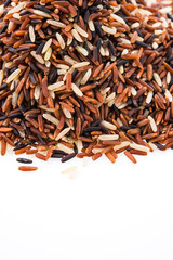 Rice brown isolated on white background