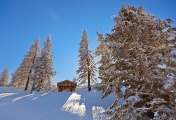 Mountains ski resort St. Gilgen Austria