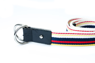 fabric strap belt isolated on white background