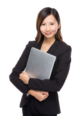 Asian businesswoman with laptop