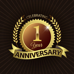 Celebrating 1 Year Anniversary - Laurel Wreath Seal & Ribbon