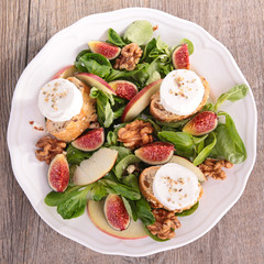 salad with bread and cheese