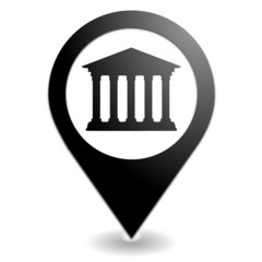 musée site historique sur symbole localisation noir