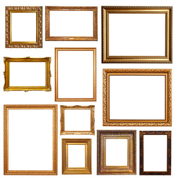 Old gold picture  frames