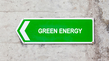 Green sign - Green energy