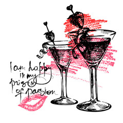 Valentine's Day hand drawn illustration