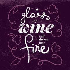 Fototapeta na wymiar Wine list typographic poster. Hand drawn vector illustration.