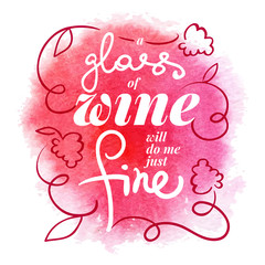 Wine list typographic poster