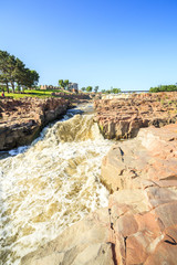 Waterfalls in Sioux Falls, South Dakota, USA