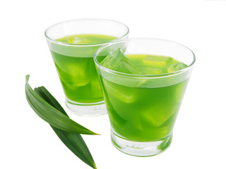 pandan leaves juice with syrup
