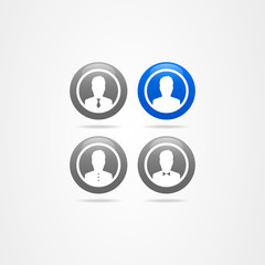 Business icon set vector button company