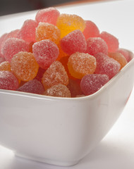 fruity jelly beans sprinkled with sugar