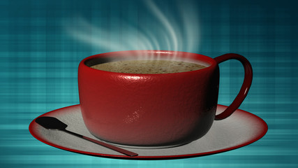 3d rendering Cup of coffee