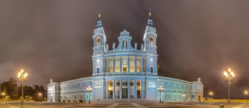 Almudena cathedral in Madrid, Spain.