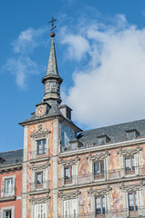 The Plaza Mayor square in Madrid, Spain.