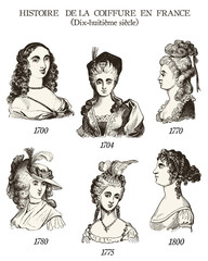 Histoire de la coiffure en France (18ème siècle) © lynea