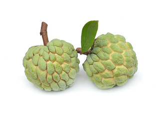 green fruit isolated on white background