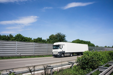 Truck on German Autobahn, Highway