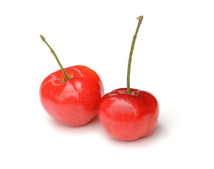 Appetizing cherry isolated on a white background.
