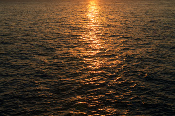 Beautiful sunrise on the beach in Corfu