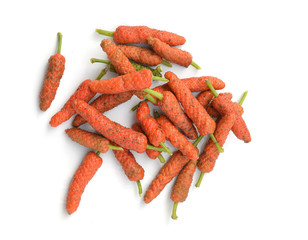 Long pepper or Piper longum isolated on white background