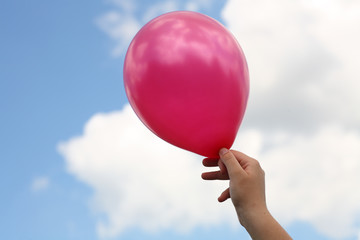 Balloon in the hand