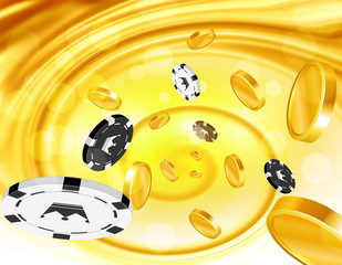 Naklejka premium Money Vortex. Luxury golden background